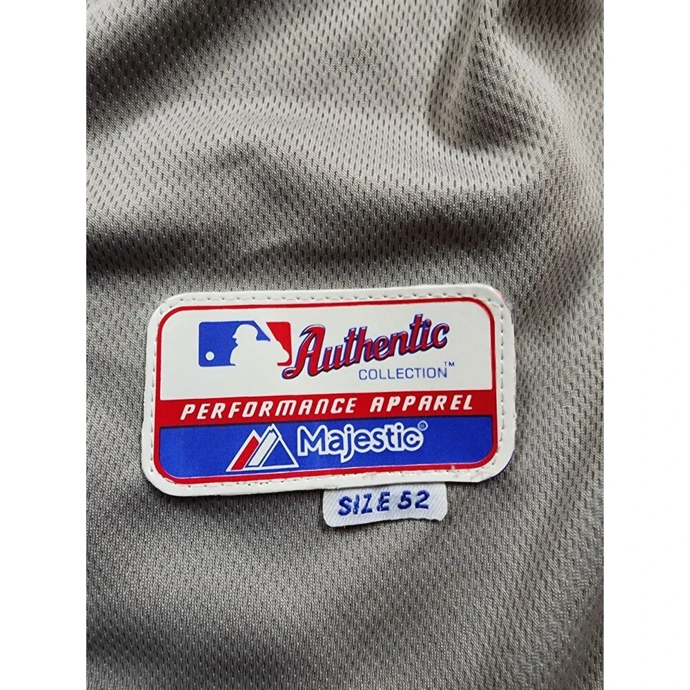 MLB Cincinnati Reds Mesoraco #39 Majestic Stitched Road Gray Jersey Men’s Size52